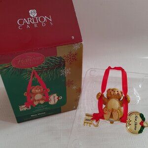 CUTE Carlton Cards Heirloom Collection New Home Ornament Golden Key Tedd…